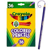 Crayola Colored Pencil Set, School Supplies, Assorted Colors, 36 Count, Long