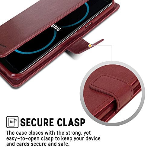 Goospery Blue Moon Wallet for Samsung Galaxy S8 Plus Case (2017) Leather Stand Flip Cover (Wine) S8P-BLM-WNE