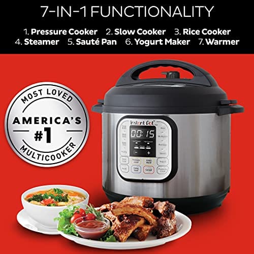 Instant Pot Duo Mini 7-in-1 Electric Pressure Cooker, Slow Cooker, Rice Cooker, Steamer, Saute, Yogurt Maker, Sterilizer, and Warmer, 3 Quart, 14 One-Touch Programs