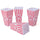 Tebery 20 Pack Plastic Open-Top Popcorn Boxes Reusable Movie Theater Style Popcorn Container Set -7.7" Tall x 4" Square