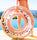 CoTa Global Inflatable Pool Float Tube Confetti 36 Inches Premium Swim Ring Heavy Duty Vinyl Flotation Pool Floats Toy for The Beach, Party, Vacation, UV Resistant - Pool Party (Rose Gold)