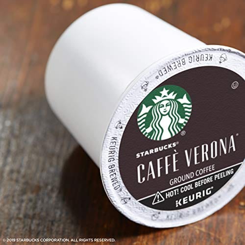 Starbucks Dark Roast K-Cup Coffee Pods - Caffè Verona for Keurig Brewers - 1 Box (32 Pods)