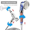 Luxsego Shower Head with Replacement Hose and Bracket, 3 Settings High Pressure & Water Saving Showerhead for Best Shower Experience, Ecowater Spa Shower Head for Dry Hair & Skin