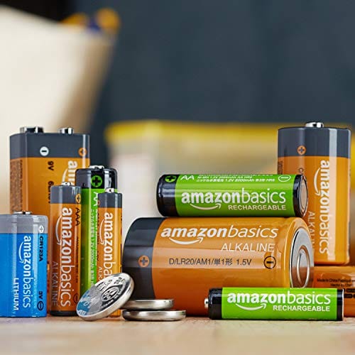 Amazon Basics 100 Pack AAA High-Performance Alkaline Batteries, 10-Year Shelf Life, Easy to Open Value Pack