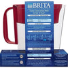 Brita Standard Metro Water Filter Pitcher, Small 5 Cup 1 Count, Red