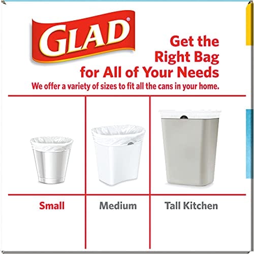  Glad OdorShield Small Drawstring Trash Bags, Febreze Beachside  Breeze, 4 Gal, 80 Ct : Health & Household