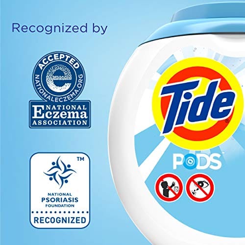Tide PODS Free and Gentle, Laundry Detergent Soap PODS, HE, 96 Count - Unscented and Hypoallergenic for Sensitive Skin, Free and Clear of Dyes and Perfumes