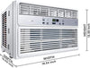 MIDEA MAW06R1BWT 6,000 BTU EasyCool Window Air Conditioner, Fan-Cools, Circulates, and Dehumidifies Up to 250 Square Feet, Has A Reusable Filter, and Includes an LCD Remote Control, 6000, White