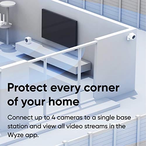 WYZE Cam Outdoor Starter Bundle (Includes Base Station and 1 Camera), 1080p HD Indoor/Outdoor Wire-Free Smart Home Camera