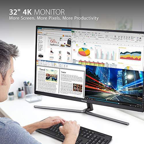 ViewSonic VX3211-4K-MHD 32 Inch 4K UHD Monitor with 99% sRGB Color Coverage HDR10 FreeSync HDMI and DisplayPort