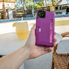 Smartish iPhone 11 Pro Max Wallet Case - Wallet Slayer Vol. 2 [Slim Protective Kickstand] Credit Card Holder (Silk) - Purple Reign