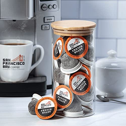 SF Bay Coffee OneCUP French Roast/Dark Roast 80 Ct Compostable Coffee Pods, K Cup Compatible Including Keurig 2.0 (Packaging May Vary)