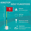 KINGTOP Miniature Golf Flagstick, Practice Putting Green Flags for Yard, Golf Pin Flag Hole Cup Set, Portable 2-Section Design, 3ft Flagpole, Red Flag Numbered #1, Indoor | Outdoor