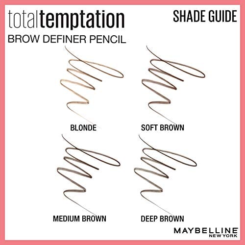 Maybelline Total Temptation Eyebrow Definer Pencil, Blonde, 1 Count