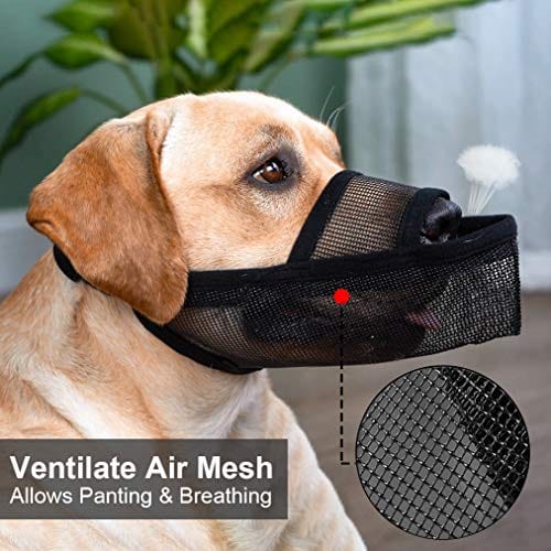 Crazy Felix Nylon Dog Muzzle for Small Medium Large Dogs, Air Mesh Breathable and Drinkable Pet Muzzle for Anti-Biting Anti-Barking Licking (XXS, Grey)