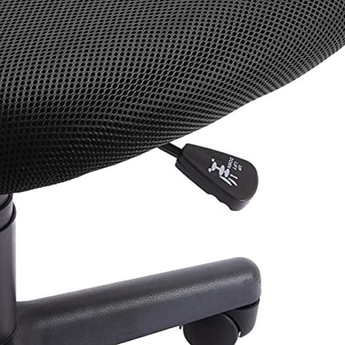 Amazon Basics Low-Back, Upholstered Mesh, Adjustable, Swivel Computer Office Desk Chair, Black