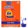 Tide Liquid Laundry Detergent Soap Eco-Box, Ultra Concentrated High Efficiency (HE), Original Scent, 96 Loads