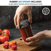 Ball Wide Mouth Mason Jars 16 oz [6 Pack] With mason jar lids and Bands, Ball mason jars 16 oz - For Canning, Fermenting, Pickling - Jar Decor - Microwave/Freeze/Dishwasher Safe + SEWANTA Jar Opener