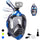 ZIPOUTE Snorkel Mask Full Face, Foldable Full Face Snorkel Mask with Detachable Camera Mount and Earplugs, 180 Panoramic Vie
