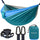 Double Hammock, Camping Hammock with 2 Tree Straps(16+2 Loops), Two Person Hammocks with 210T Parachute Nylon for Backpacking, Outdoor, Beach, Travel, Hiking, Garden, Lightweight Portable Hammock