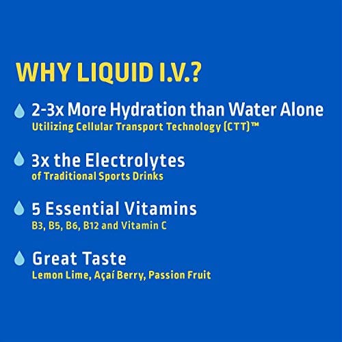 Liquid I.V. Hydration Multiplier - Passion Fruit - Hydration Powder Packets | Electrolyte Supplement Drink Mix | Low Sugar | Easy Open Single-Serving Stick | Non-GMO (Passion Fruit/8 Count)