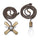 Bronze Light and Fan Cord Ceiling Pull Chain with 2pcs 12-inches Extension Chains
