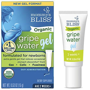 Mommy's Bliss Organic Gripe Water Gel for Newborns, Extra Gentle Gel, Relieves Occasional Stomach Discomfort from Gas, Colic & Fussiness