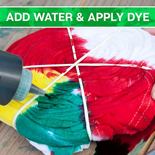 Tulip One-Step Tie-Dye Party, 18 Pre-Filled Bottles, Creative Group Activity, All-in-1 Fashion Design Kit, 1 Pack, Assorted