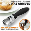 Spring Chef Ice Cream Scoop with Comfortable Handle, Black