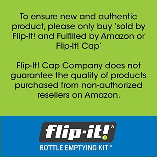 Flip-it! Bottle Emptying Kit - Deluxe - Flip Bottle Upside Down To Get Every Last Drop Out of Honey, Ketchup, Condiments and Beauty Products With Flip-It! | 6 pack - BPA Free - Dishwasher Safe