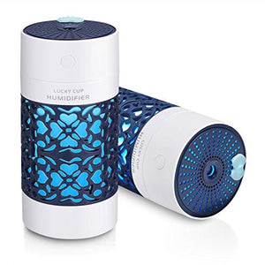 Portable Humidifiers Car Humidifier Cool Mist Humidifying for Kids Rooms Travel Office Bedroom with High and Low Mist Settings 7 Colors Night Light Auto Shut-Off 250ml