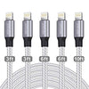 iPhone Charger [Apple MFi Certified] YEFOOT 5Pack(3/3/6/6/10FT) Compatible iPhone 12Pro Max/12Pro/12/11/Pro/Xs Max/X/8 and More-Silver&White