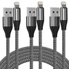 iPhone Charger Cable (3 Pack 10 Foot), [MFi Certified] 10 Feet Nylon Braided Lightning Cable, iPhone Charging Cord USB Cable Compatible with iPhone 11/Pro/X/Xs Max/XR/8 Plus /7 Plus/6/ iPad