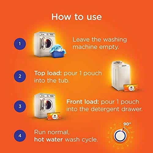 Washing Machine Cleaner by Tide, Washer Cleaning Tablets for Front and Top Loader Machines, , 5 Count Box