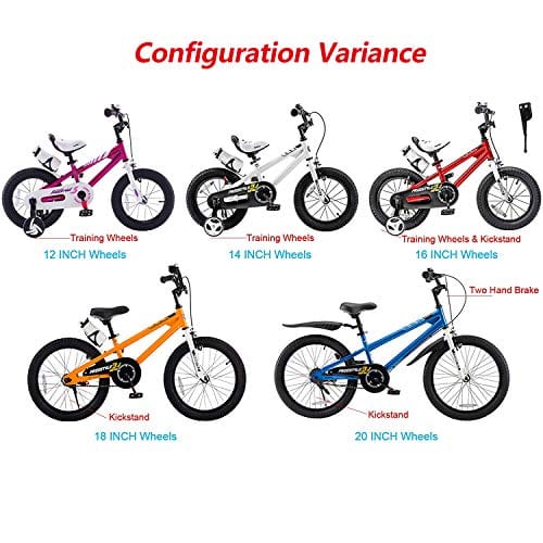 RoyalBaby Kids Bike Boys Girls Freestyle BMX Bicycle with Training Wheels Gifts for Children Bikes 12 Inch Blue