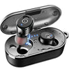 TOZO T10 Bluetooth 5.0 Wireless Earbuds with Wireless Charging Case IPX8 Waterproof Stereo Headphones in Ear Built in Mic Headset Premium Sound with Deep Bass for Sport Black