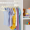 Amazon Basics Kids Velvet Non-Slip Clothes Hangers, Beige - Pack of 30
