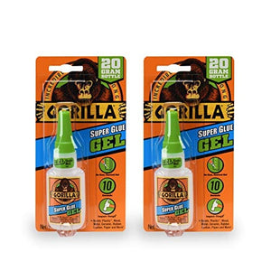 Gorilla 7700111 20 Gram 2-Pack Super Glue Gel, Clear