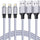 iPhone Charger, TAKAGI Lightning Cable 3PACK 6FT Nylon Braided USB Charging Cable High Speed Data Sync Transfer Cord Compatible with iPhone 12/11 Pro Max/XS MAX/XR/XS/X/8/7/Plus/6S/6/SE/5S/iPad