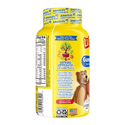 Lil Critters Gummy Vites Daily Kids Gummy Multivitamin: Vitamins C, D3 & Zinc for Immune Support, (95-190 Day Supply)