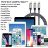 iPhone Charger, JAHMAI Nylon Braided Lightning Cable[Apple MFi Certified]3Pack 6ft Fast Charging High Speed Data Sync Phone Cord Compatible with iPhone 12 11 Pro Max XS MAX XR XS X 8 7 Plus SE iPad