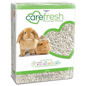 carefresh 99% Dust Free White Natural Paper Small Pet Bedding with Odor Control, 50 L