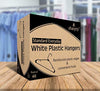 Sharpty Plastic Hangers Clothing Hangers Ideal for Everyday Standard Use (White, 60 Pack)
