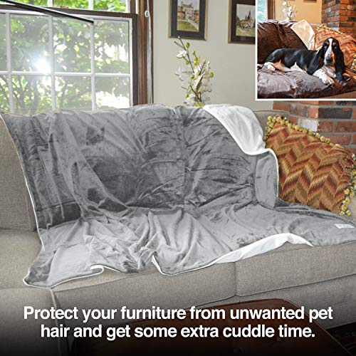 PetFusion Premium Pet Blanket, Multiple Sizes for Dogs & Cats. [Reversible Micro Plush]. 100% Soft Polyester