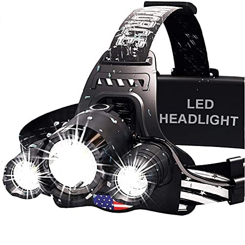 DanForce Headlamp. USB Rechargeable LED Head Lamp. Ultra Bright CREE 1080 Lumen Headlamp Flashlight + Red Light. HeadLamps