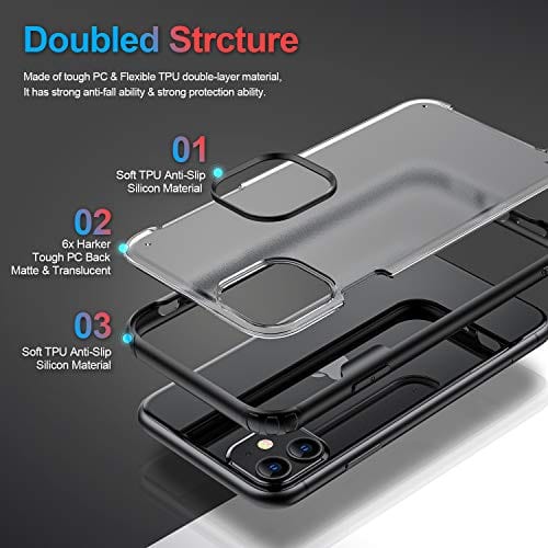 ORIbox Case Compatible with iPhone 11 pro Case, Translucent Matte case with Shatterproof, Scratch Resistant