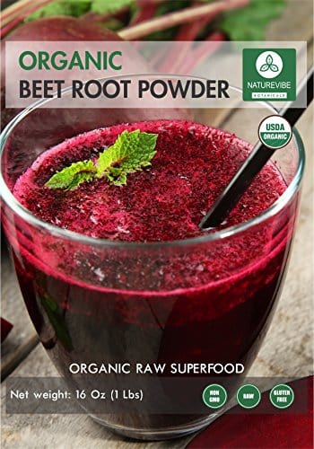 Organic Beet Root Powder (1 lb) by Naturevibe Botanicals, Raw & Non-GMO | Nitric Oxide Booster | Boost Stamina and Increases Energy