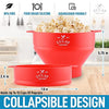Zulay Kitchen Large Microwave Popcorn Maker - BPA Free Silicone Popcorn Popper Microwave Collapsible Bowl With Lid - Family Size Microwave Popcorn Bowl - Various Colors Available (Red)