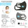 igozen 4 Pack adult face masks Nanosase G Sports face masks BNS Poly Spandex nano Face Mask. (Adult 2 Black + 2 Blue Green)
