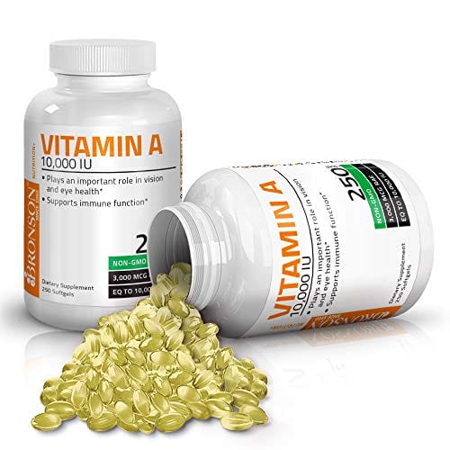 Bronson Vitamin A 10,000 IU Premium Non-GMO Formula Supports Healthy Vision & Immune System and Healthy Growth & Reproduction